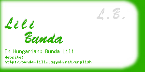 lili bunda business card